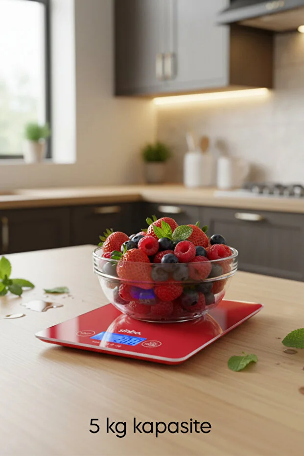 Dijital Hassas Mutfak Tartısı Kırmızı